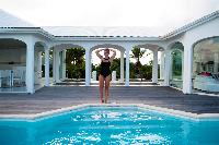 cool swimming pool of Saint Barth Villa Byzance luxury holiday home, vacation rental