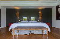 fresh bed sheets in Saint Barth Villa Lagon Vert luxury holiday home, vacation rental