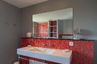 clean toilet and bath in Saint Barth Villa Lagon Vert luxury holiday home, vacation rental