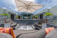 nifty balcony of Saint Barth Villa Lagon Vert luxury holiday home, vacation rental