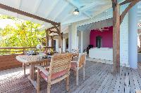 cool balcony of Saint Barth Villa Petit Lagon luxury holiday home, vacation rental