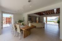 cool dining area in Saint Barth Villa La Roche Dans l'Eau luxury holiday home, vacation rental