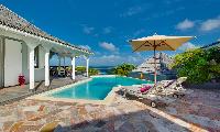 cool swimming pool of Saint Barth Villa Lagon Bleu luxury holiday home, vacation rental
