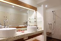 clean bathroom in Saint Barth Villa La Colline luxury holiday home, vacation rental