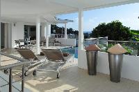 cool poolside of Saint Barth Villa Wastra luxury holiday home, vacation rental