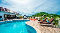 cool swimming pool of Saint Barth Villa The Panorama Estate luxury holiday home, vacation rental