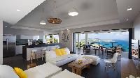 cool living room of Saint Barth Villa Clementine luxury home, vacation rental