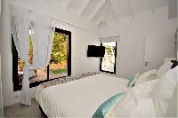 pristine bed sheets and pillows in Saint Barth Luxury Villa Amancaya Estate vacation rental