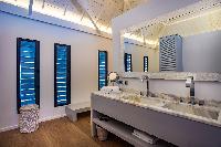 cool bathroom in Saint Barth Villa Bleu luxury holiday home, vacation rental