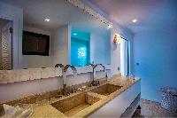 clean bathroom in Saint Barth Villa Bleu luxury holiday home, vacation rental