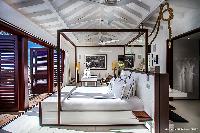 clean bedroom linens in Saint Barth Luxury Villa Blanc Bleu holiday home, vacation rental