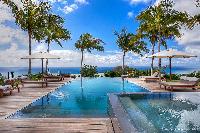 relaxing pool of Saint Barth Luxury Villa Blanc Bleu holiday home, vacation rental