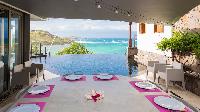 incredible dining room in Saint Barth Villa Indian Song luxury holiday home, vacation rental