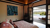 fresh bedroom linens in Saint Barth Villa Silver Rainbow luxury holiday home, vacation rental