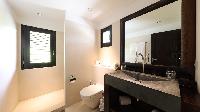 clean toilet and bath in Saint Barth Villa Silver Rainbow luxury holiday home, vacation rental