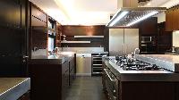 modern kitchen of Saint Barth Villa Silver Rainbow luxury holiday home, vacation rental