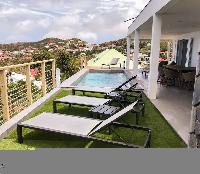 cool balcony of Saint Barth Villa Ouanalao luxury holiday home, vacation rental