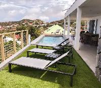 cool terrace of Saint Barth Villa Ouanalao luxury holiday home, vacation rental