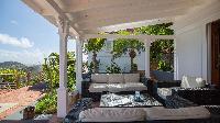 cool balcony of Saint Barth Villa Pasha luxury holiday home, vacation rental