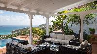cool terrace of Saint Barth Villa Pasha luxury holiday home, vacation rental
