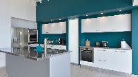 modern kitchen of Saint Barth Villa Flamands Bay luxury holiday home, vacation rental