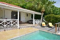 cool poolside of Saint Barth Villa Petit Saint Louis luxury holiday home, vacation rental