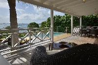 cool balcony of Saint Barth Villa Petit Saint Louis luxury holiday home, vacation rental