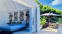 cool balcony of Saint Barth Villa Lagon Rose luxury holiday home, vacation rental