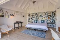 pristine bedding in Saint Barth Villa Lagon Rose luxury holiday home, vacation rental