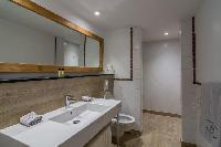 clean bathroom in Saint Barth Villa Lagon Rose luxury holiday home, vacation rental