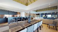 cool dining room of Saint Barth Villa Romane luxury holiday home, vacation rental