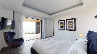 pristine bedding in Saint Barth Villa Romane luxury holiday home, vacation rental