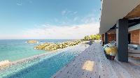 cool swimming pool of Saint Barth Villa Romane luxury holiday home, vacation rental